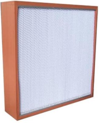 China High Efficiency H13 H14 Air Conditioning Hepa Filter Wood Frame Deep Pleat for sale