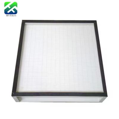 China Aluminum Frame Paper Partition Mini Pleated HEPA Filter High Efficiency for sale