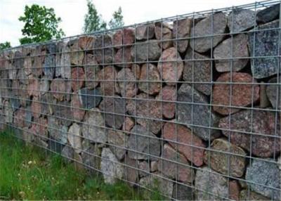 China 3mm Diameter Rock Baskets Wire Mesh Square Hole Cages For Stone Retaining Walls for sale