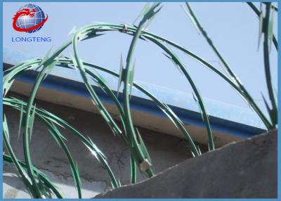 China Anti Burglar Razor Barbed Wire PVC Coated For Personal House / Railway for sale