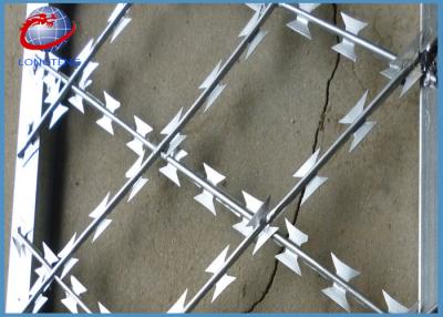 China Galvanized Welded Razor Wire Blade Sheet BTO-22 CBT-60 For Security Fence / Screen for sale