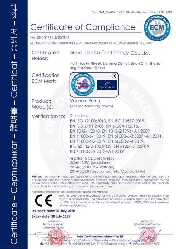 CE - Jinan Leetro Technology Co., Ltd.