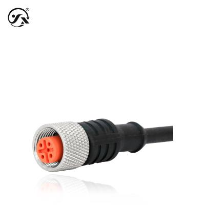 China Black Installation Accessories IP65 IP67 IP68 IP69K M12 Aviation Plug With Cord for sale