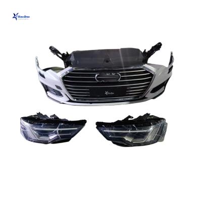 China Plastic Suitable For Audi A6 C7 C8 RS6 S6 Front bumper with grille Automotive bumper body Kit Front nose for sale