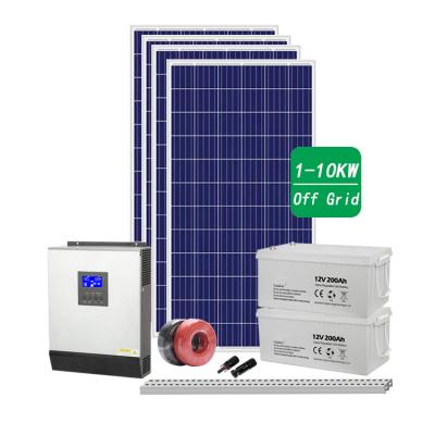 China Home Cheap Price 48v Solar Panel Set 1kw 5000w 5kw 6kw 10kw Solar Panel Battery Storage Electricity System for sale