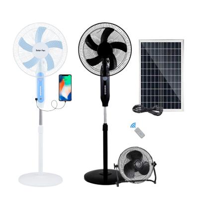 China New mini 16 inch 12v dc low noise low noise price high wind energy saving LECUSO solar fan hot sale for sale