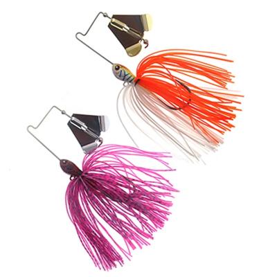 China Anti Corrosion Mini Buzz Bait 12g Fishing Lure Top Water Tractor Mini Beard Rubber Skirt With Jig Head for sale