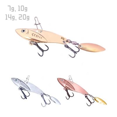 China OEM Sinking Metal VIB Fishing 5g-30g Sea Bass Fishing Pesca Metal Jigging Vib Lure With Hook for sale