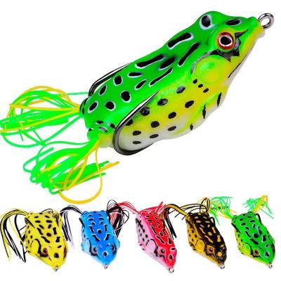 China PVC Topwater Frog Lure 60mm Silicone Soft 65mm Fishing Frog Lures Bass Catfish for sale