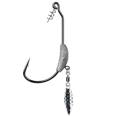 China Anti Corrosion Fishing Hooks 4.5g 5.5g 7.2g Crank Hook With Soft Spoon Baits Add Lead Crank Hook With Lead Sinker Metal Spoon Flakes for sale