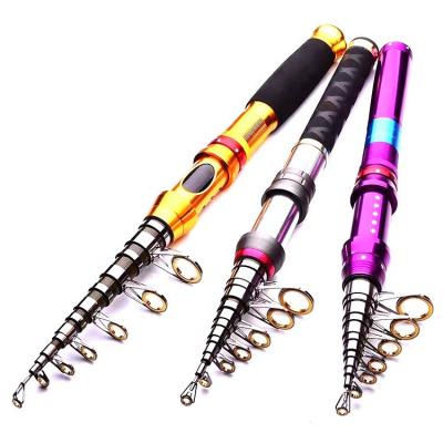 China Carbon Fiber Mini Glass Fiber Telescopic Sea Portable Fishing Pole Hand Fishing Rod Spinning Fishing Tackle Rod for sale