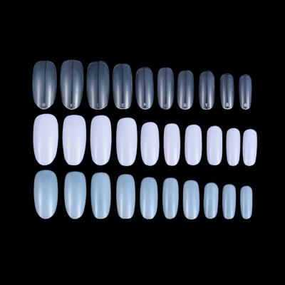 China Wholesale Custom French Full Cover Artificial Oval Nail Tips Nail Tips Soft Gel Nail Extension Tips for sale