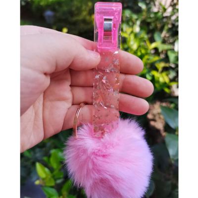 China Diamond Beads Pusher Clip Tag ATM Card Clips ATM Card Grabber Key Chain Keychain For Long Nails for sale