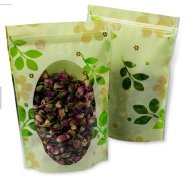 China Safety Green Printing Lovely Plastic Ziplock Food Storage Bag Spice Packaging Bag Zipper Snack Bag for sale