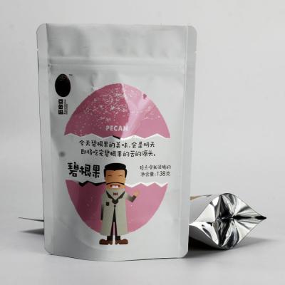 China Custom Pink Safety Coffee Food Plastic Packaging Bag Small With Zip Lock Bags For Packaging Plastic Bags for sale