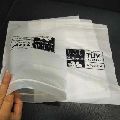 China ASTM6400 EN13432 Biodegradable Custom 100% Compostable Promotion Zipper Resealable Packaging Bag for sale