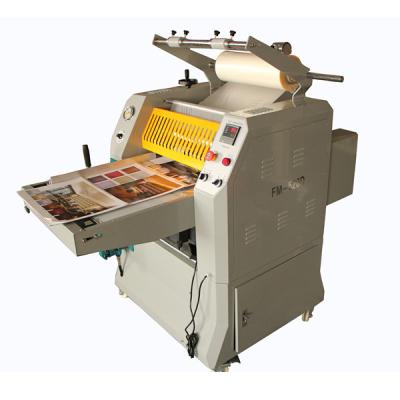 China FM-720D 28inch Hydraulic Automatic Single Side Heated Roll Laminator with Auto Cutter 720mm for sale