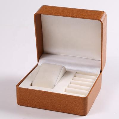 China Rectangle Luxury Design PU Ring Box Watch Box Travel Jewelry Organizer Case Leather Jewelry Boxes for sale