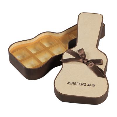 China Handmade High Grade Paper And Leather Chocolate Box Food Gift Box Paper Box For Chocolates for sale