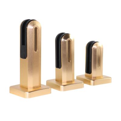 China Simple Design Glass Clip Stair Baluster Laminated Fence Spigots for Balcony and Deck for sale