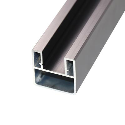 China Barandillas de aluminio sin marco de vidrio gris Mangueras para balcón de vidrio cubierta escalera piscina en venta