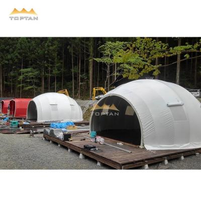 China Outdoor camping PTFE/PVC/PVDF/ETFE glamping trade show tents water proof PVDF for tourism hotel holiday village for sale