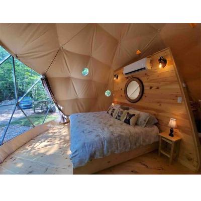 China Cheap Glamping dome tent 6m 4m 5m hotel glamping tents for 2-4people with bedroom and bathroom for sale