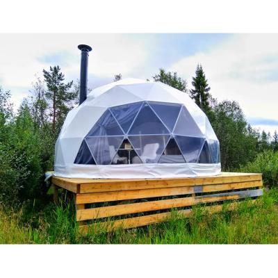 China Glamping 2-6 Person Geodesic Dome House PVC Waterproof Glamping Tent Customized Colors for sale