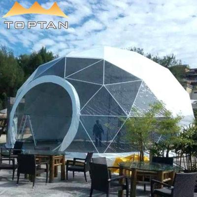 China UV resistance hot sale PVC luxury large waterproof geodesic dome glamping commercial exhibition party event geodesic dome tent for outdoor for sale