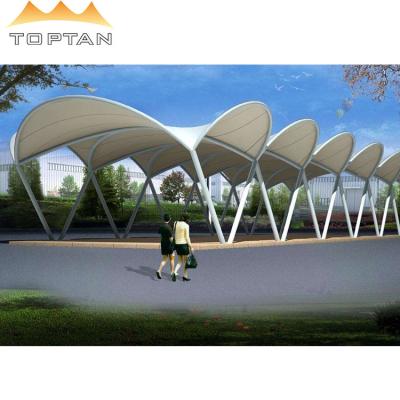 China Landscape waterproof pvdf membrane tensile structure for sale