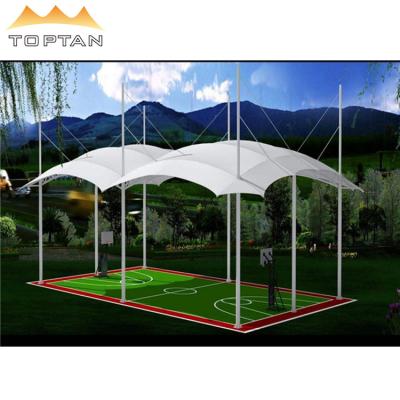 China Waterproof Cover Canopy Roof Court Badminton Membrane Structure Tensile Tent for sale