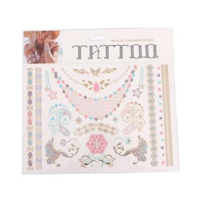 China Self Adhesive Wholesale Water Proof Body Decor Custom Metallic Temporary Tattoos Stickers for sale