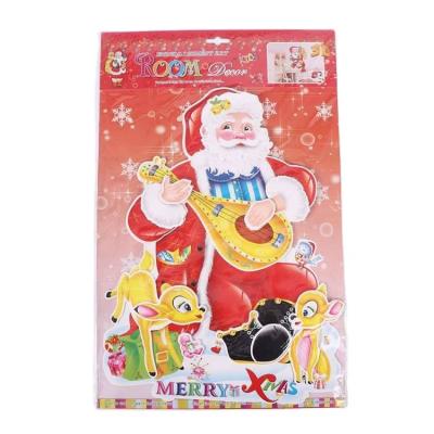 China Europe Custom 3D Merry Christmas Kids Print Room Decor Wall Stickers for sale