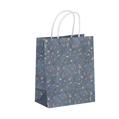 China Recycled Materials Manufacture High Quality Custom Printed Twist Paper To Handle Shopping Paper Bags With Handle for sale