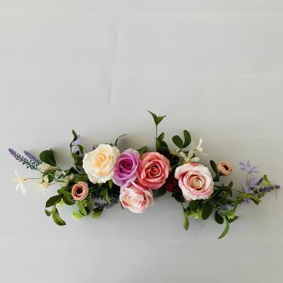 China Artificial flower decoration environmental protection plant long stem floral arch flower spray wholesale true swag contact for sale