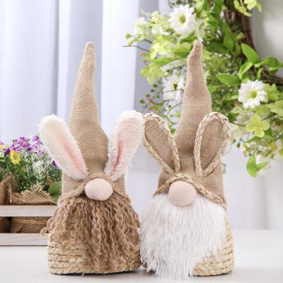 China Gnome Bunny Plush Gnome Snom Plush Rabbit Gnome Plush Easter Gnome Doll Decoration Party Garden Ornament Festival Gift for sale