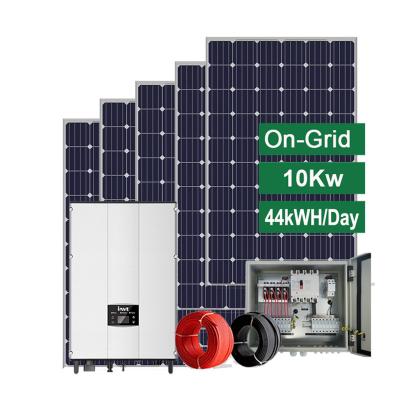 China Home Solar System 10kw Solar Panel Complete Ground Mount System Solar Powered Home System 220v for sale