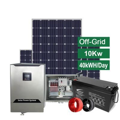 China CE TUV High Quality Home Solar Panel Energy Storage System 8kw 9kw 10kw Off Grid Hybrid Kit for sale