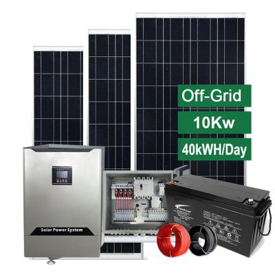 China Home 8kw 10kw 15kw 20kw Off Grid Solar Power System Hybrid Solution for sale