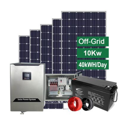 China Home Solar Power Systems 3kw 5kw 10kw Offgrid Solar System With Batteries for sale