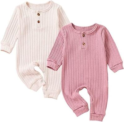 China Soft ; 2023 Manufacturer Super Soft Comfortable Wholesale Baby Ribbed Bamboo Romper Clothes for sale