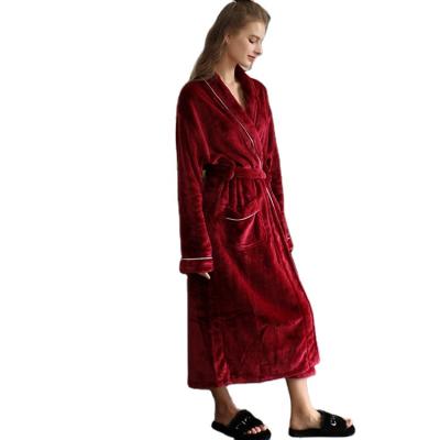 China QUICK DRY luxury fluffy plush fleece soft warm hotel/bathrobe long spa robes for men and women sleepwear for sale