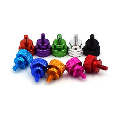 China Thumb Computer Screws Aluminum Alloy Knurling Thumb Screws Computer Hand Tighten Colorful Screws for sale