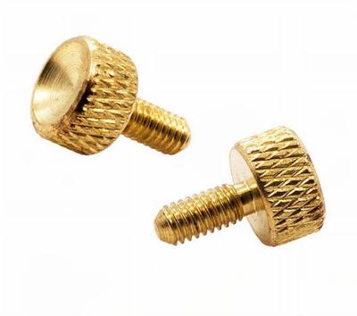 China OEM Flat M4 M6 Machining Decorative Knurled Brass Thumb Screw for sale