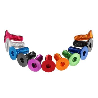 China DIN 965 DIN 7991 Stainless Steel Flat Countersunk Head Anodized Aluminum Screw Colored for sale