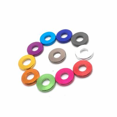 China Colorful Aluminum Flat Round Gasket Joint Color Anodized Bolts For RC Part for sale