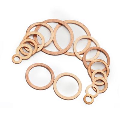 China Simple Shim Flat Gasket Rings Seal O Ring Spacer Fastener Solid Brass Washers Copper Brass Gasket Fastener Gaskets for sale