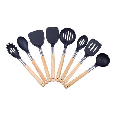 China Viable Most Popular 8 Pcs Kitchen Tool With Wooden Handle Cooking Instrument Personalized Kitchen Utensils for sale