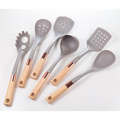 China Sustainable OEM ODM Multifunctional Cooking Tools Anti-scalding Nylon Utensils Kitchen Baking Utensils 6 Pieces for sale