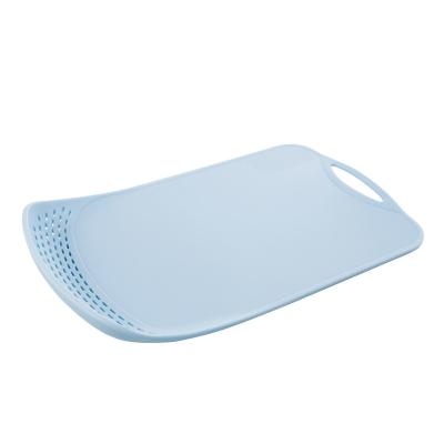 China Fashion Sustainable High End Cutting Board Plastic Chopper With Hanging Rack And Vegetable Wash Basket for sale